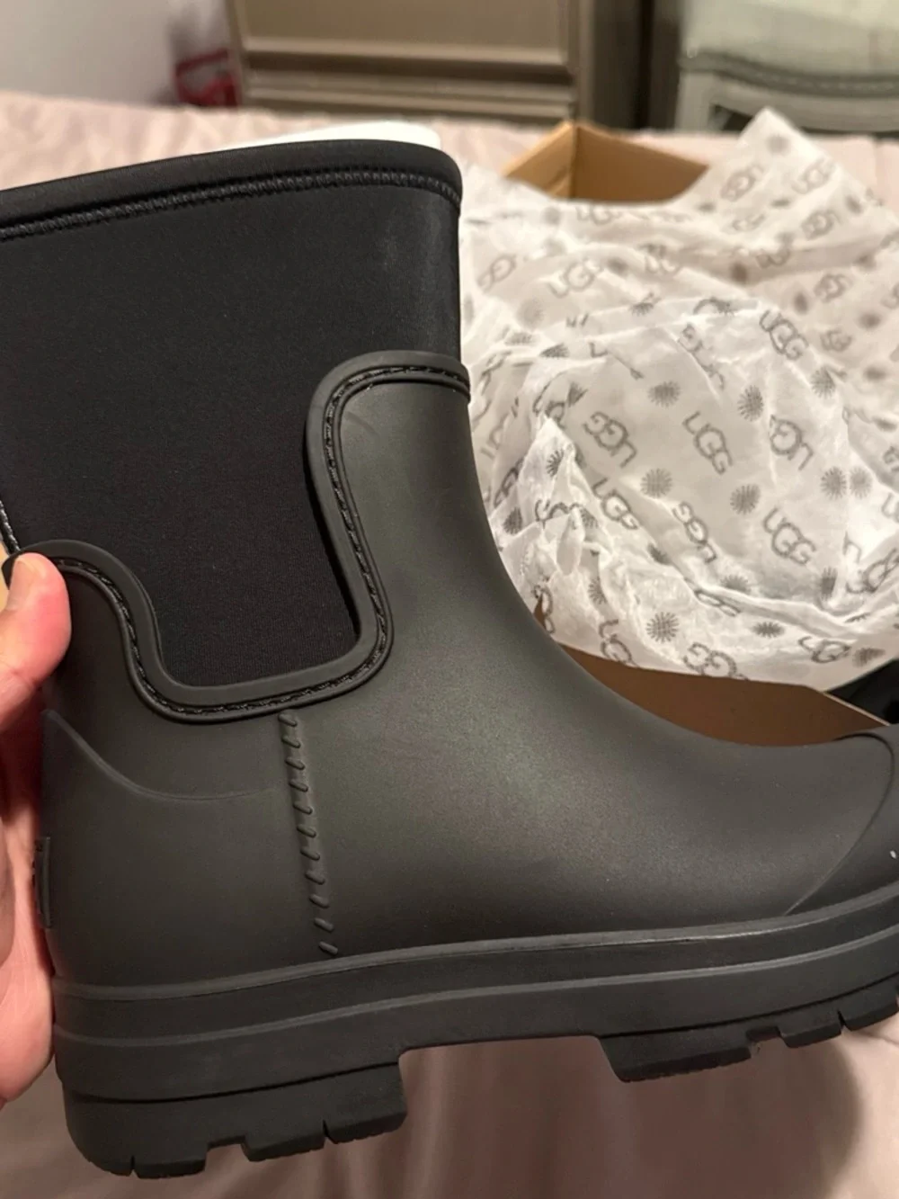 UGG Kids' Black Waterproof Rain & Snow Boot